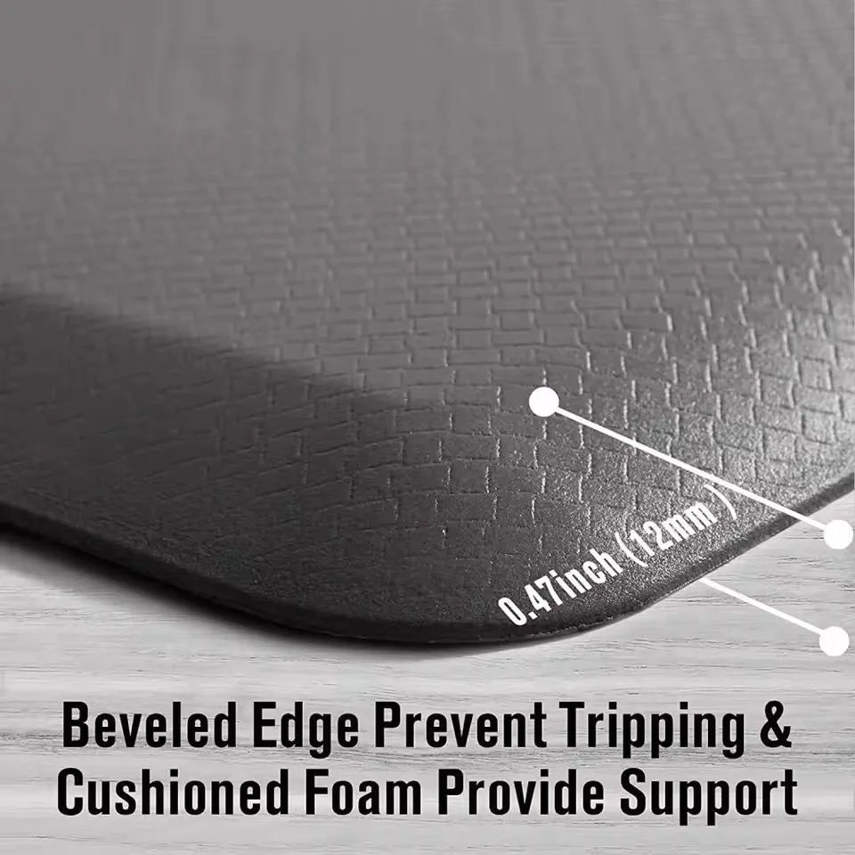 Upgraded Anti-Fatigue Standing Mat, PVC Waterproofing Easy to Clean Kitchen Mat, Non-Slip Rug for Standing Desk, Kitchen, Office