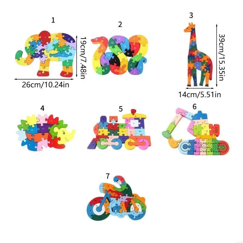 F62d Block Puzzle Puzz Teasers Toy Puzzle Puzzle Animaux