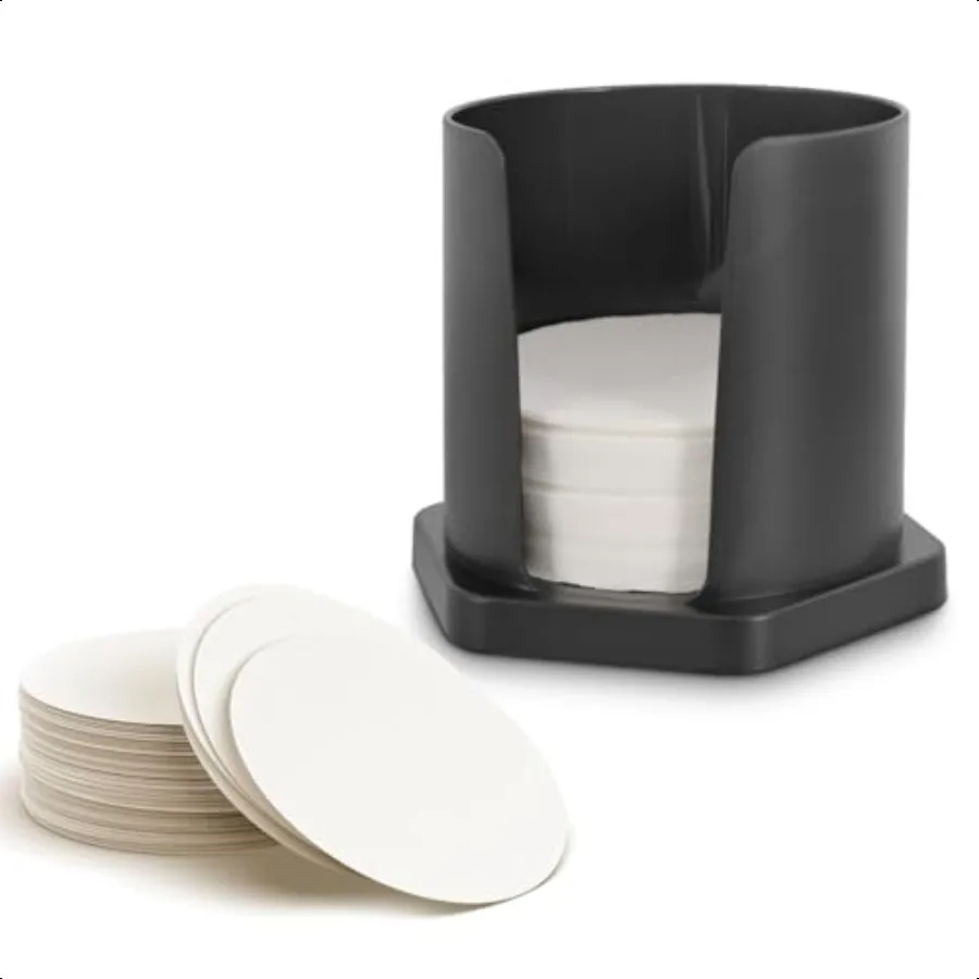 

Держатель фильтра для кофе с 200 бумажными фильтрами, совместимый со сменными круглыми фильтрами для кофе Aeropr XL Espro Maker и H