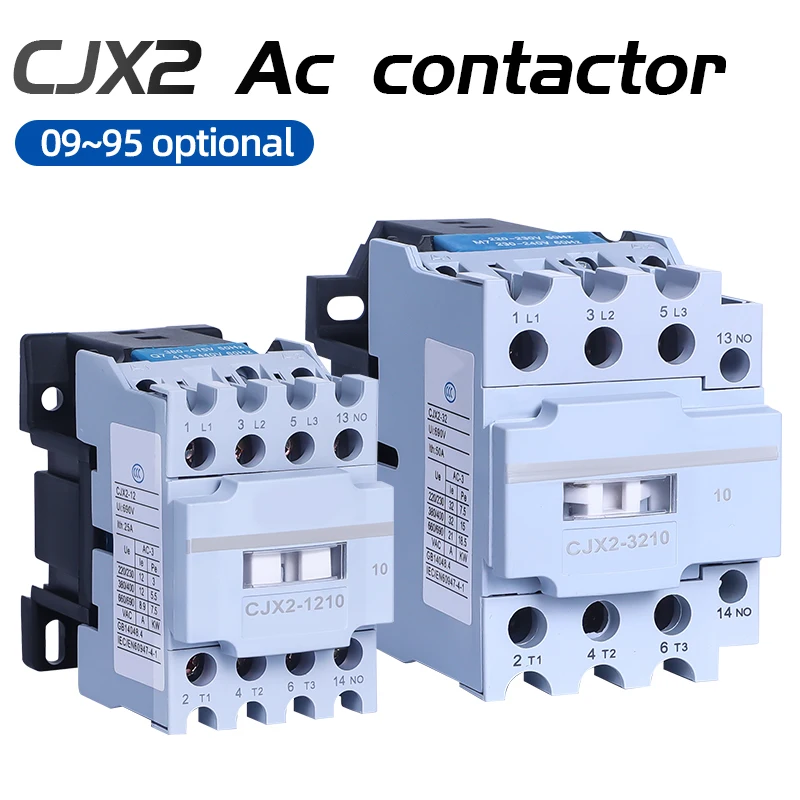 CJX2 0901-3210Contator AC para Aparelhos Industriais , Condutividade Forte, 110V,380v Pure copper coil 1NO 1NC