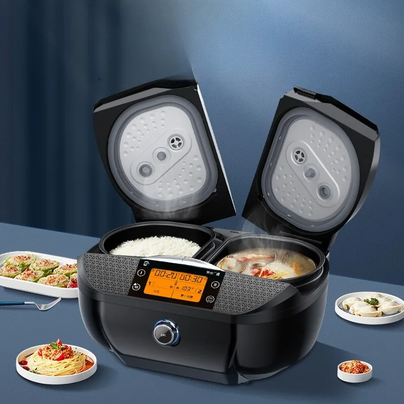 

Double bile and double pot integrated rice cooker Smart household soup cooking large capacity 5-6 people