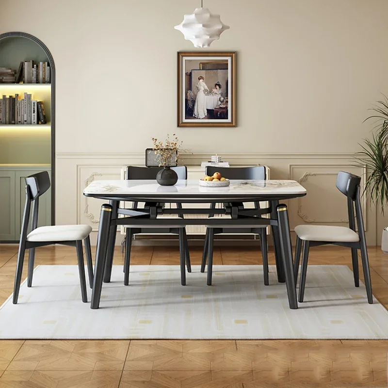 High Living Room Table Kitchen Luxury Unique Nordic Restaurant Dining Table Center Modern Design Mesas De Jantar Home Furniture