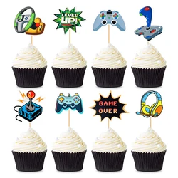 Game Console Cake Topper Handle Steering Wheel Kids Boys Happy Birthday Wedding Party Baby Shower Baking Cake Dessert DIY Decor