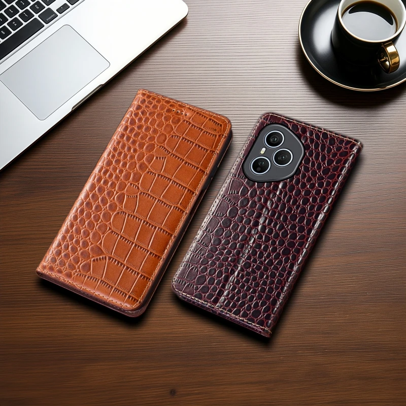 

Luxury Cowhide Leather Phone Case For Honor 400 300 200 100 90 Pro Plus Ultra Lite SE Wallet Flip Protective Cover Cases
