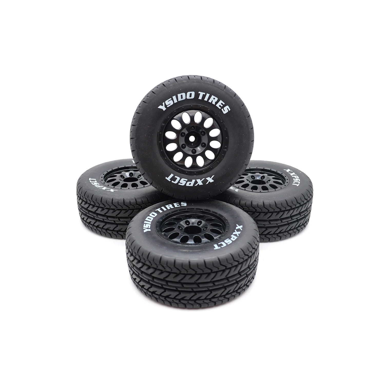 

4Pcs 1/10 Short Course Truck Tire 110mm Front Rear Wheel Tyre For Traxxas Slash Arrma Senton HuanQi 727 Vkar 10sc HPI HSP RC Car