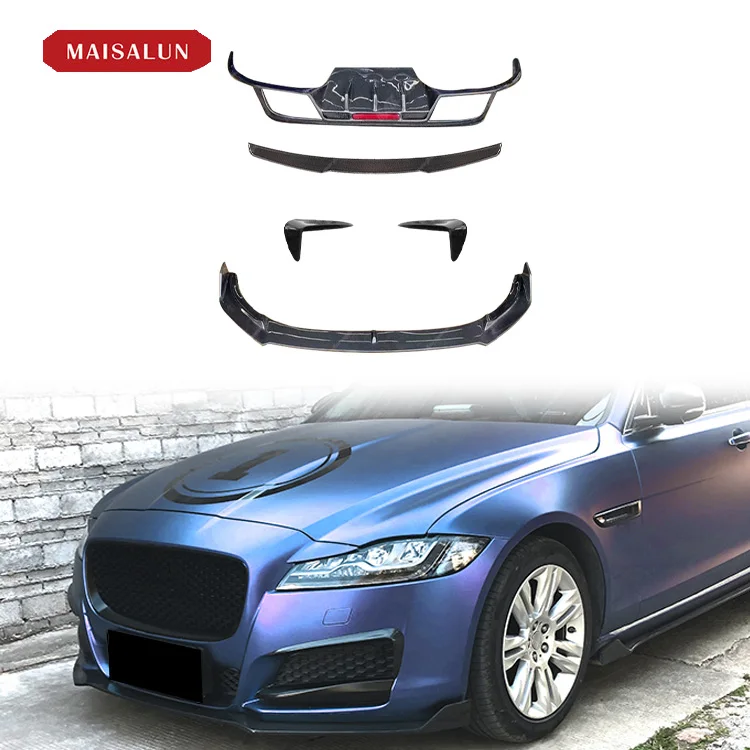 

Factory price Wet Carbon Fiber Body Kit For Jaguar XF bodykit with front lip rear diffuser side skirts spoiler auto accessories