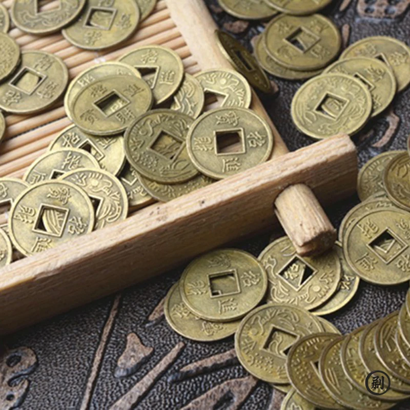 100Pcs Chinese Ancient Coins – Feng Shui Lucky Ching Money, Ten Emperors Fortune Set for Wealth & Gift