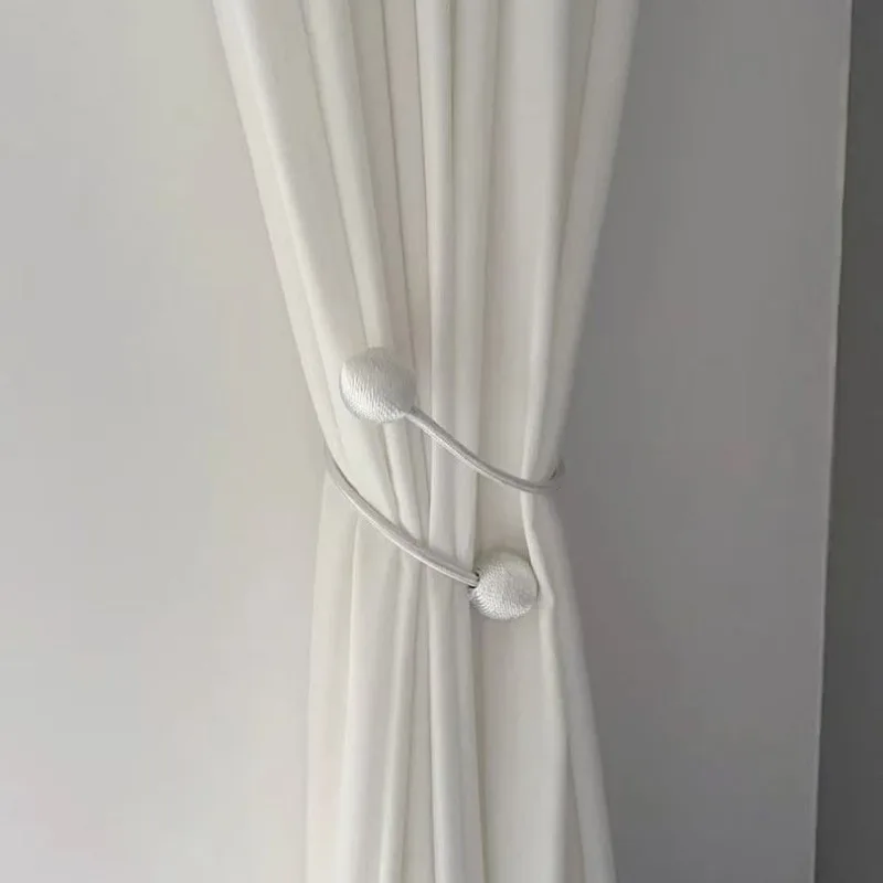 2Pcs Twist Ball Curtain Clips, No Drilling Curtain Tiebacks Binding Rope, Modern Simple Curtain Accessories Hanging Ball