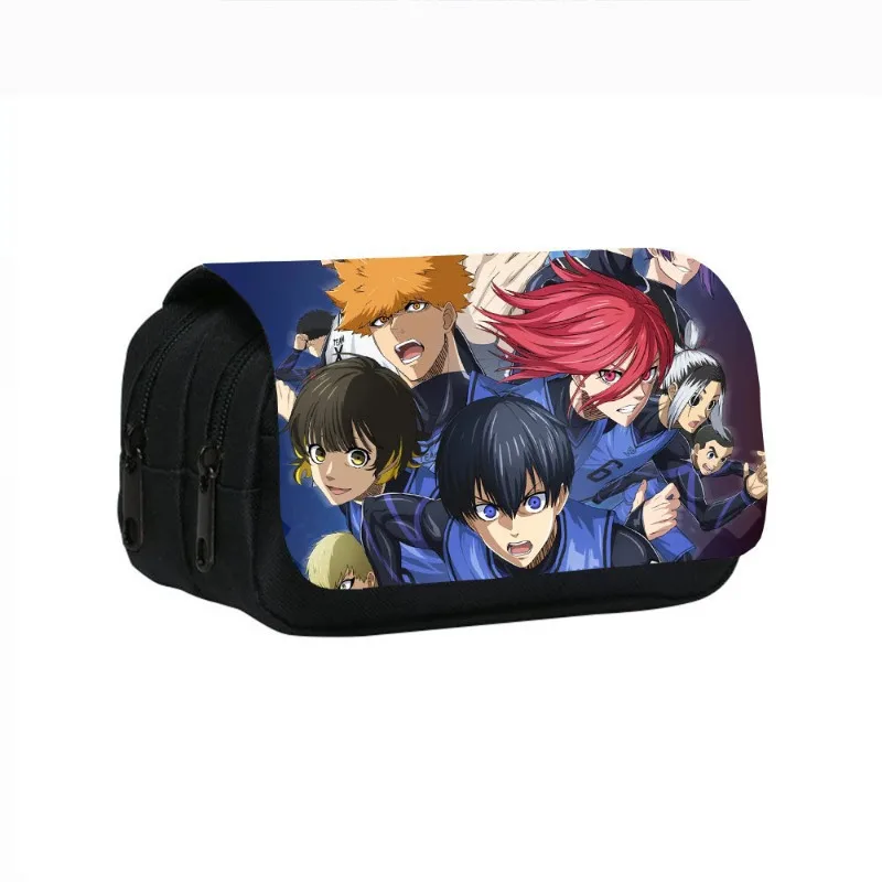 Blue Lock Isagi Yoichi Nagi Seishiro Anime Stampa Borsa per matite di grande capacità Borsa per cancelleria per studenti Regalo di compleanno
