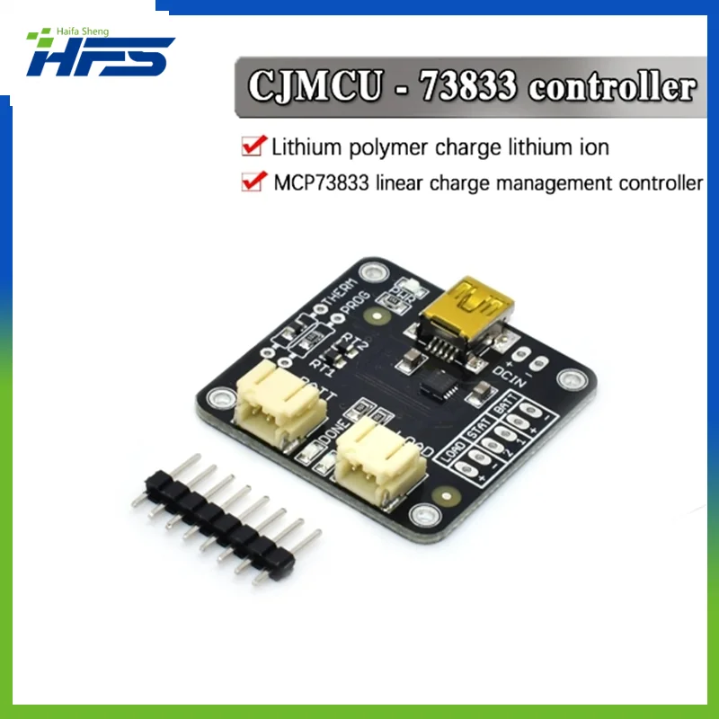 

CJMCU-73833 MCP73833 Linear Charge Management Controller Board Lithium Polymer Charger Lithium Ion Battery Module