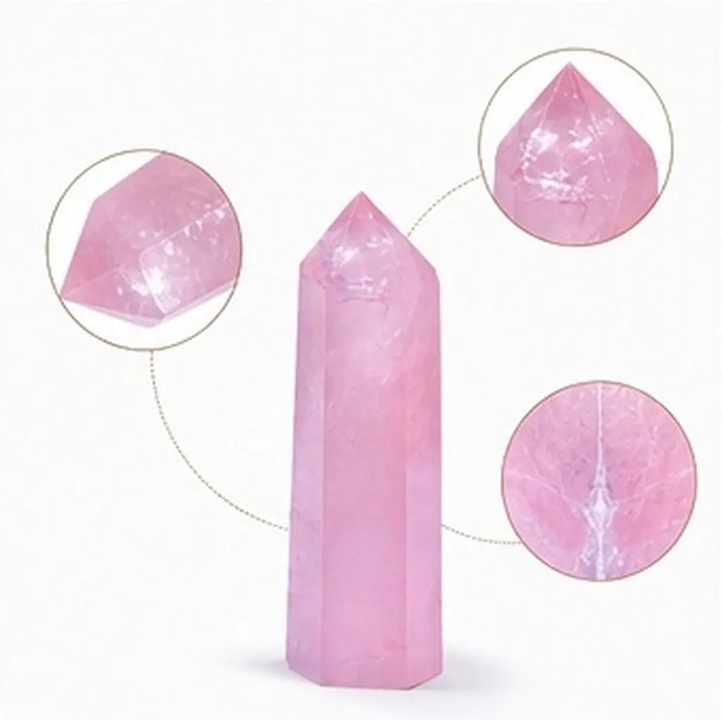 Chakra Quartz Crystal Six-Sided Points Healing Energy Protection Medium Size Faceted Wand Meditation Stone Chakra Stone