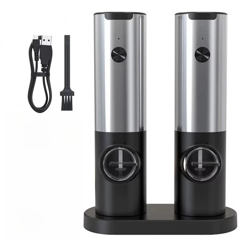 

Gravity Automatic Rechargeable Usb, Stainless Steel Ceramic Burr Spice and Herbal Electric Salt and Pepper Grinder