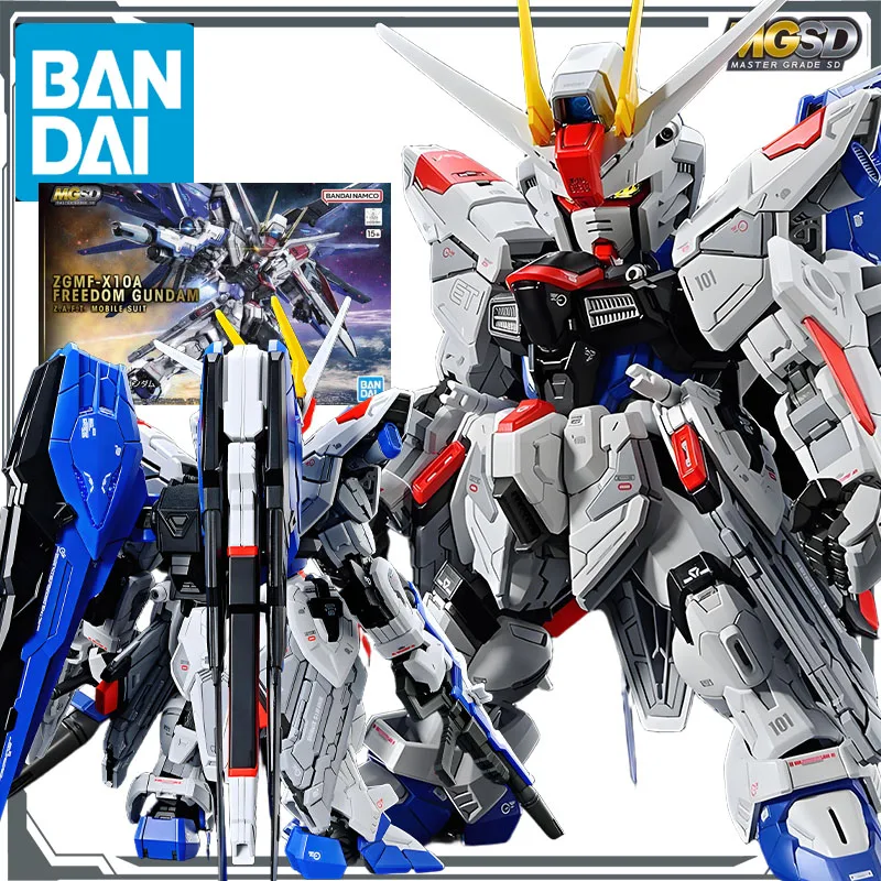 

Bandai Original MODEL KIT GUNDAM MGSD ZGMF - X10A FREEDOM GUNDAM Anime Action Figure Assembly Model Toys Model Gifts for Boys