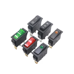 【10-2PCS】KCD3 220V ON/OFF SPST Rocker Switch Single Pole Single Throw 2 Position 20A 125VAC With LED Light 800W 1000W - 4000W