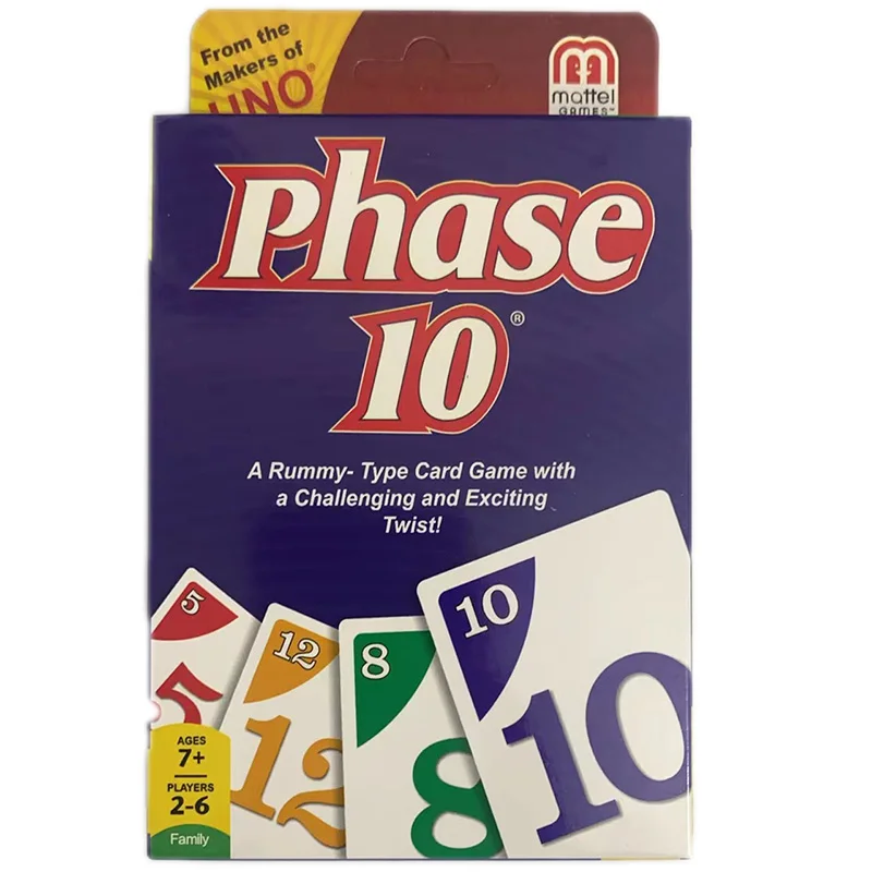 UNO Phase 10 Kartenspiel, Fun High Fun Multiplayer Toy Designs Paying Board Game Card Family Party Toy