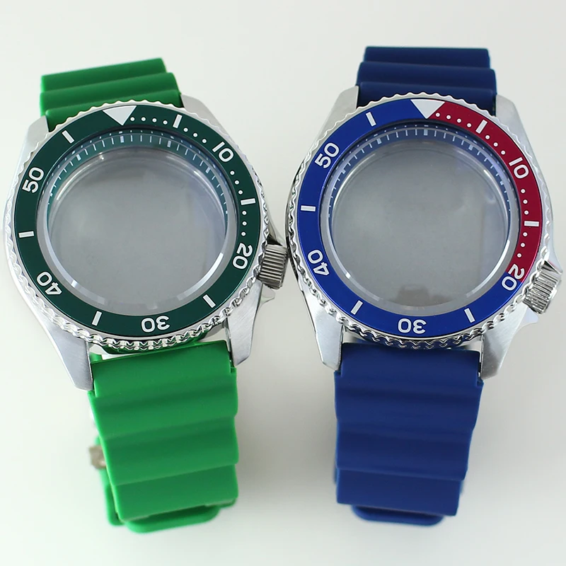 

Diver 42.5mm Watch Case Sapphire Crystal For SKX007 Seiko NH35 NH34 NH36/38 4R36 Automatic Movement Rubber Bracelet at 3.8 20ATM