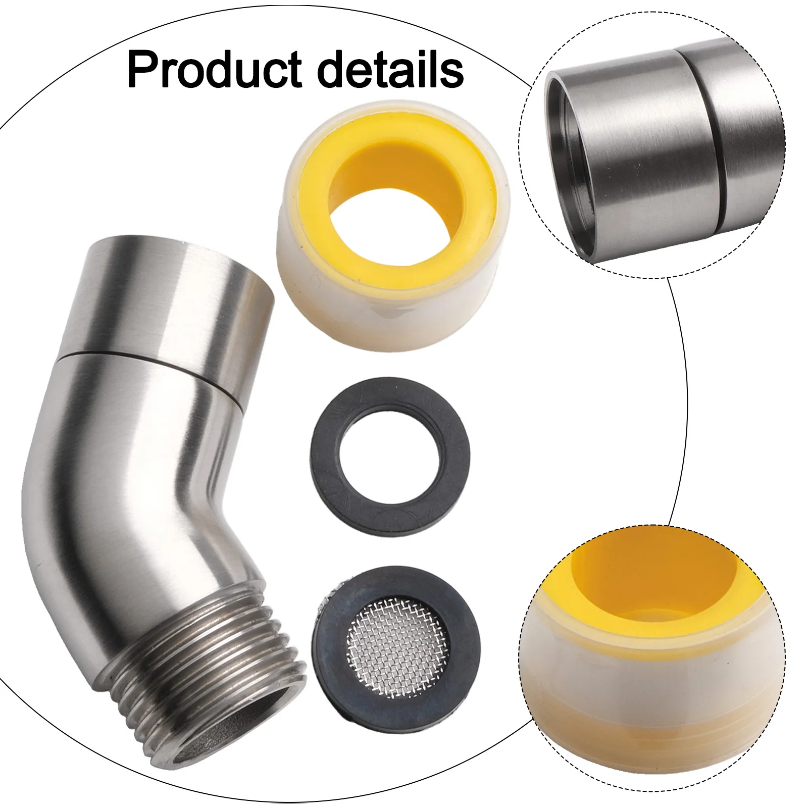 

Колено для душа с внешней резьбой 1355. ° Локоть для душа Простая установка Жаростойкий Минеральный Устойчивый к соли