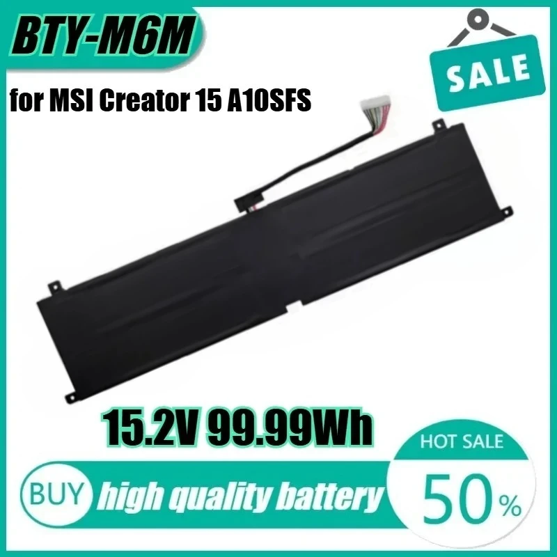 

Новый BTY-M6M 15,2 В 99,99 Втч высококачественный аккумулятор для ноутбука MSI Creator 15 A10SFS A10SE Stealth GE66 GS66