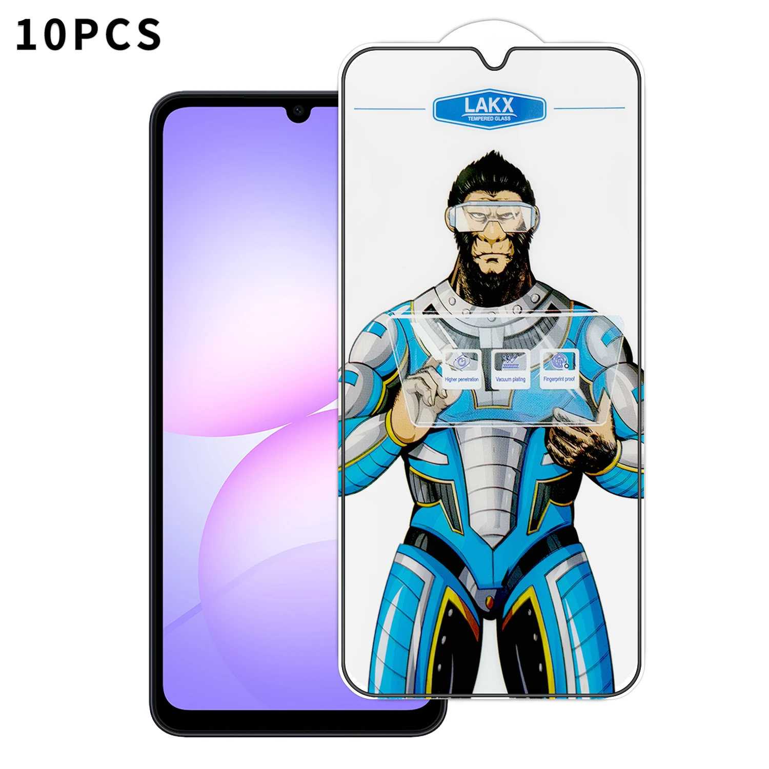 For Samsung Galaxy A07 5G / Galaxy A07 4G 10Pcs High Definition Tempered Glass Anti-fingerprint Anti-static Electroplating Full