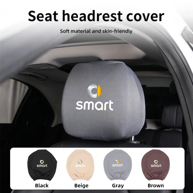 Dustproof Car Headrest Cover Universal Protective Cover Accessories For Smart Fortwo 451 450 453 EQ Forfour Coupe Cabrio Crossbl
