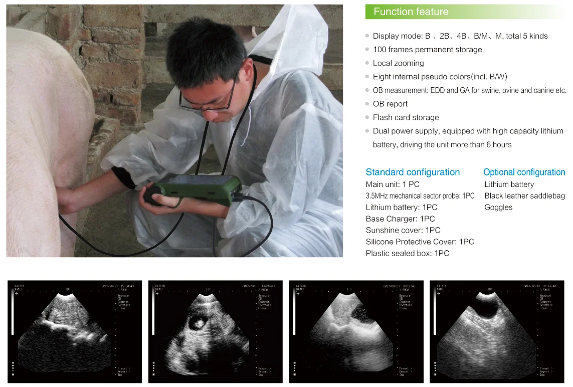 Full Digital B Mode Veterinary Ultrasound Scanner MSU2 Handheld Vet Use Scanner