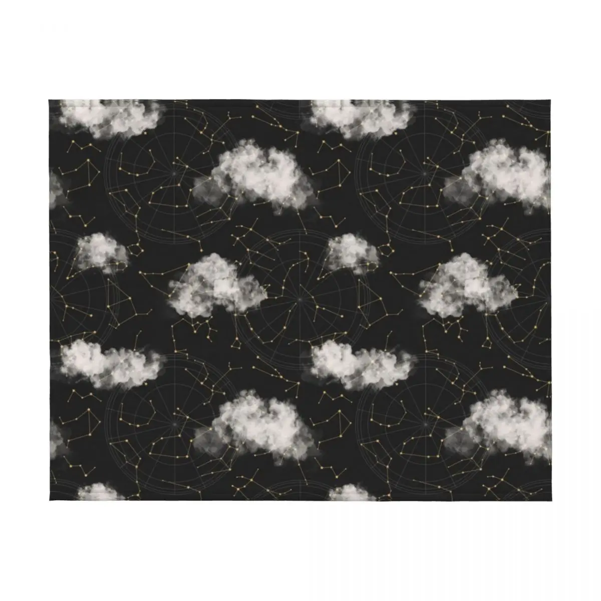 علم التنجيم الذهب الأسود كوكبة نمط هدية قسط الفن الملابس الأساسية الدافع إلهام الفرح المزاج مضحك رمي بطانية