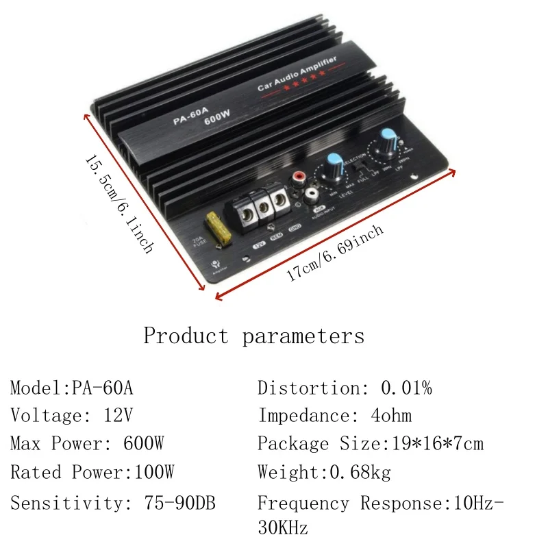 12 فولت ماكس 600 واط عالية الطاقة مونو سيارة مكبر للصوت مجلس العالمي السيارات قوية ضياع باس مضخم الصوت نظام الصوت مكبر للصوت