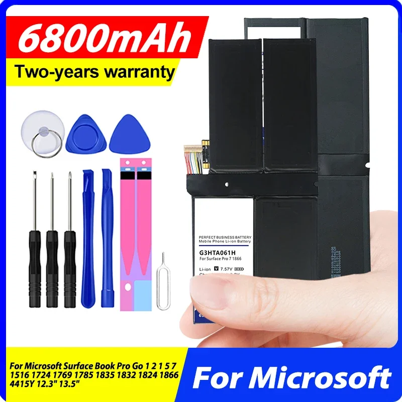 

G3HTA027H P21GK3 Battery For Microsoft Surface Book Pro Go 1 2 1 5 7 1835 1832 1769 1785 1824 1866 1516 1724 4415Y 12.3" 13.5"