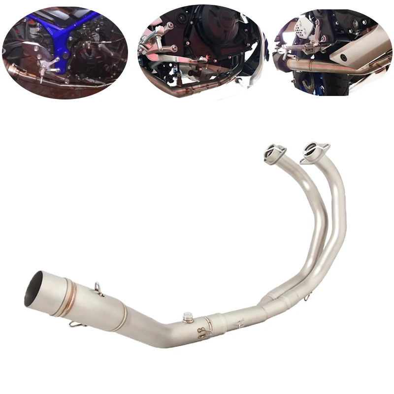 

Для Yamaha R3 2015-2025 R25 2014-2025 MT03 25 2016-2025 надеваемая выхлопная система мотоцикла 51 мм соединительная труба из нержавеющей стали