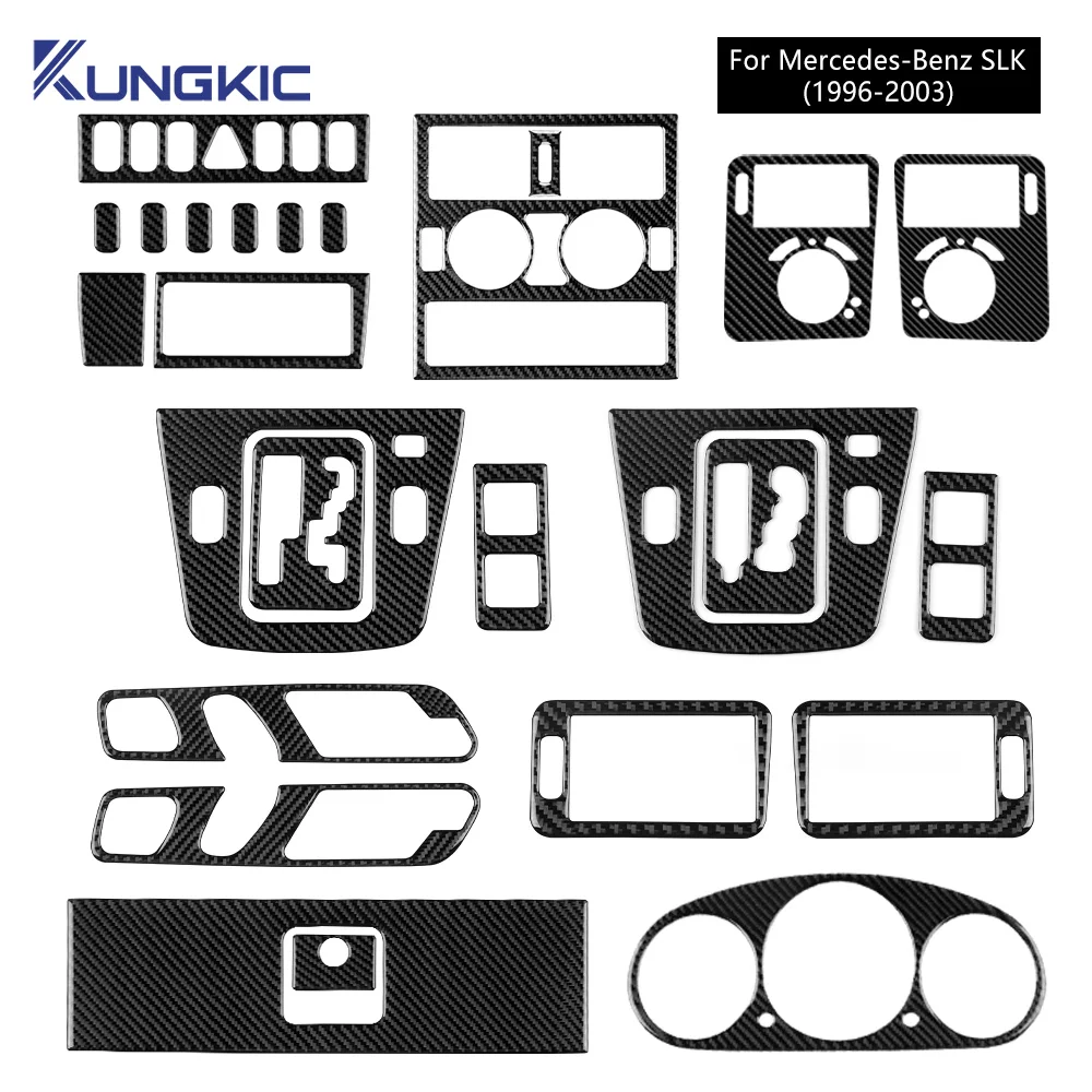 Real Soft Carbon Fiber For Mercedes Benz SLK R170 1996 1997 1998 1999 2000 2001 2002 2003 Kit Available Sticker Trim Accessories