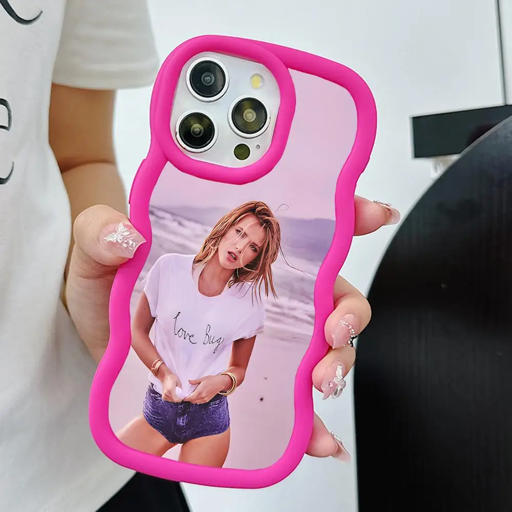 Чехол для телефона Bella Thorne для iPhone 18 17 16 15 14 13 12 11 Air Pro Max Plus, красный, мягкий, из ТПУ, с волнистым краем.