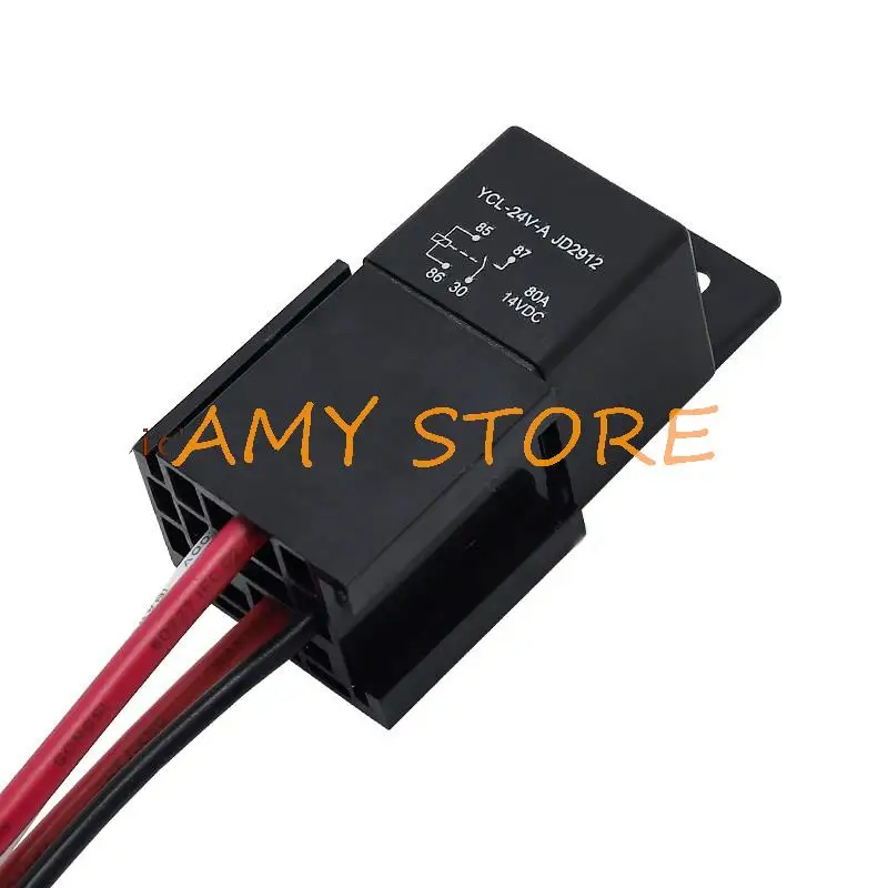 4 5 Pin 80A 12V 24V Waterproof Automotive Relay Car Relay Popular Type Direct-Current relay Air Conditioner w Plug Socket Wire