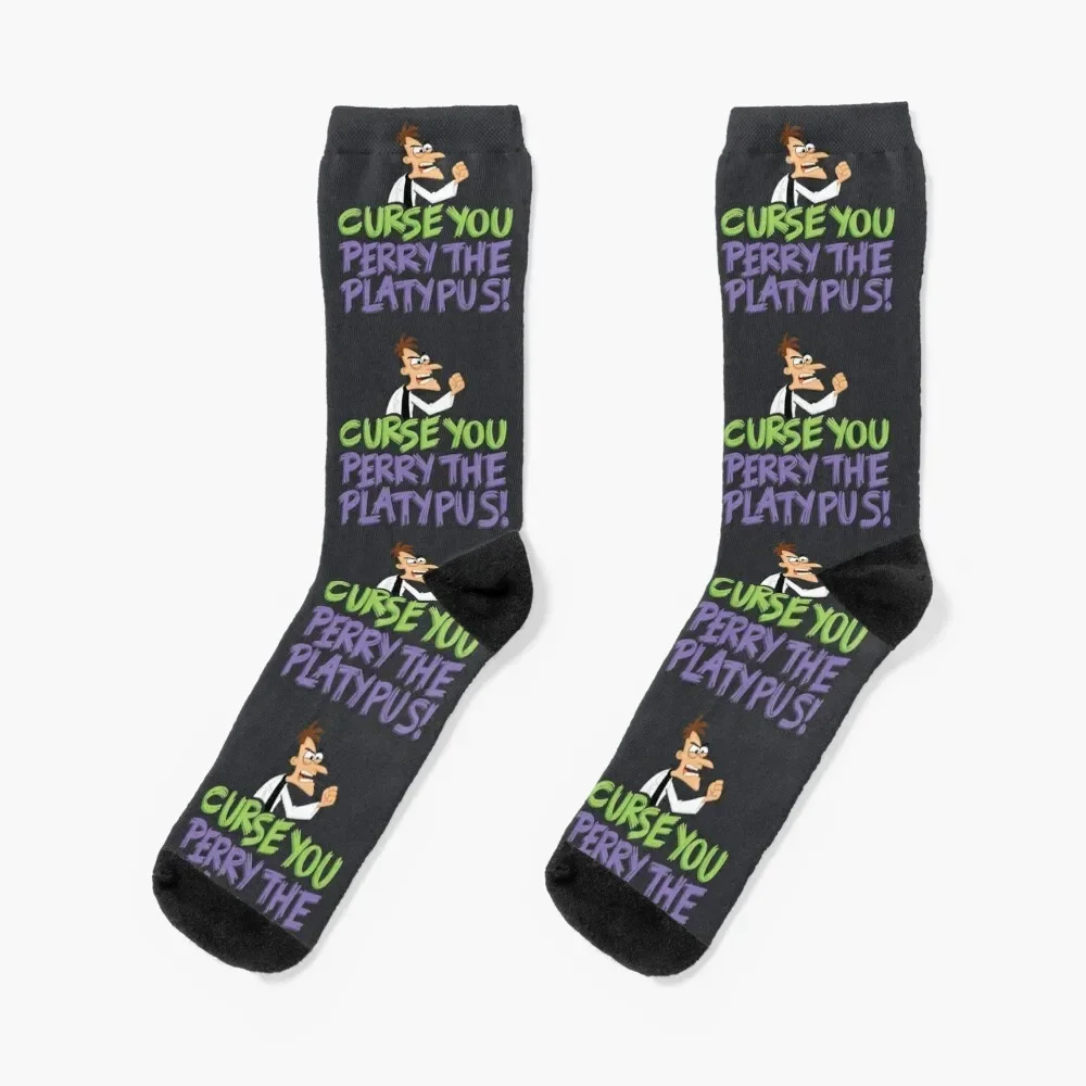 Curse You Perry the Platypus Socks Toe sports funny gift cotton set Socks Ladies Men's