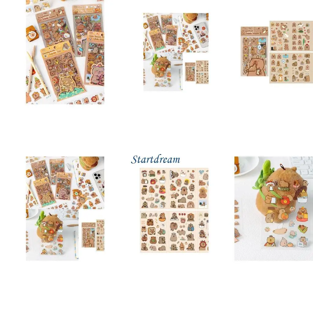 Animal Sticker Water Resistant PET Sticker for Water Bottle Laptop Scrapbook K92C