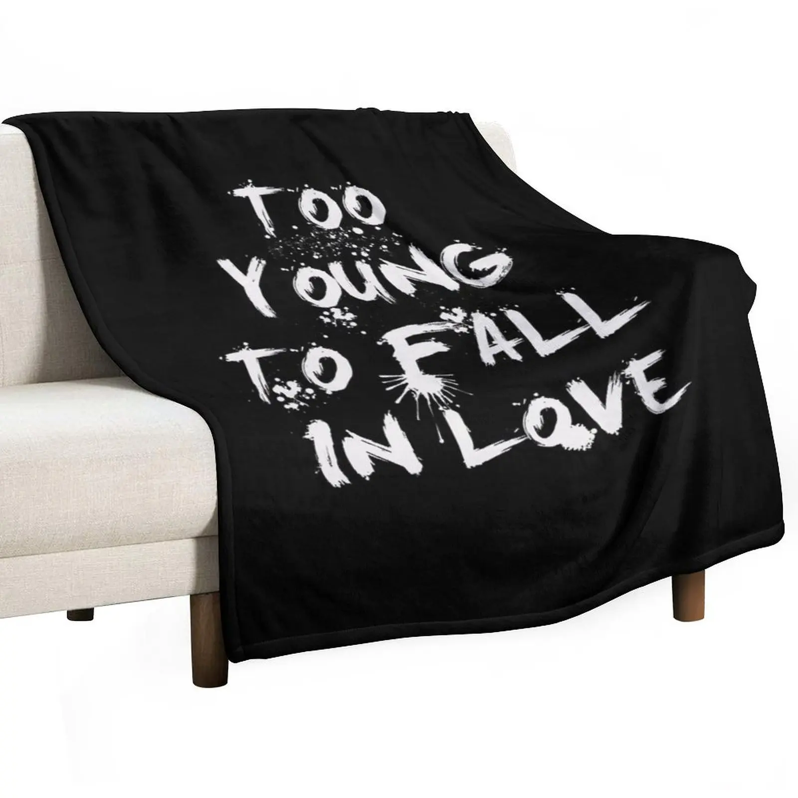 Too young to fall in love, rock gift Throw Blanket Camping Cute Plaid for sofa Blankets