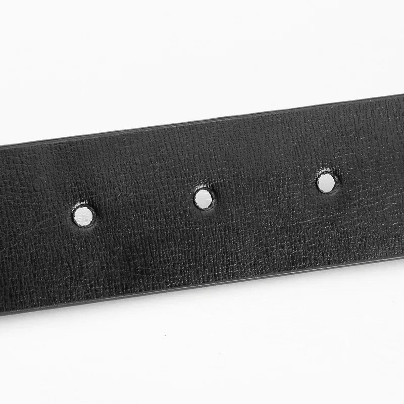 Nieuwe Heren Pu Lederen Riemen Dubbelzijdige Riemen Mannen Mode Geen Gesp Riemen Hoge Kwaliteit Zwart Bruin Zijband Tailleband 3.3Cm