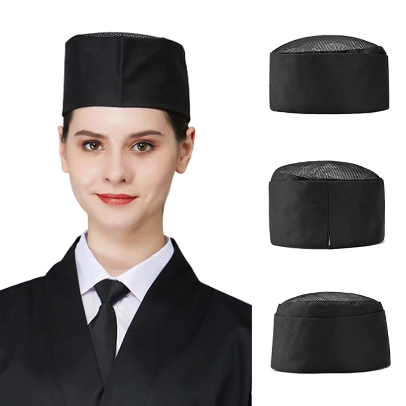 Japanese and Korean Cuisine Men and Women Chef Hat 5 Pce Hotel Kitchen Work Hat Restaurant Waiter Boat Cap Breathable Sushi Caps