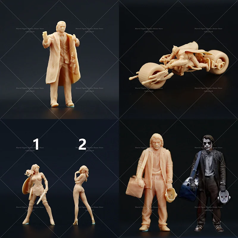 L184 L208 L222 L301 1/87 1/64 1/43 Масштаб Миниатюрная кукла сцены Bathero Чудо-женщина Клоун Белая минифигурка