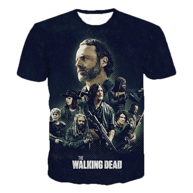 The Walking Dead Horror 3D Print T-Shirts Men Women Streetwear Short Sleeve T Shirt Oversized Harajuku Y2k Tees Top Kid Clothing