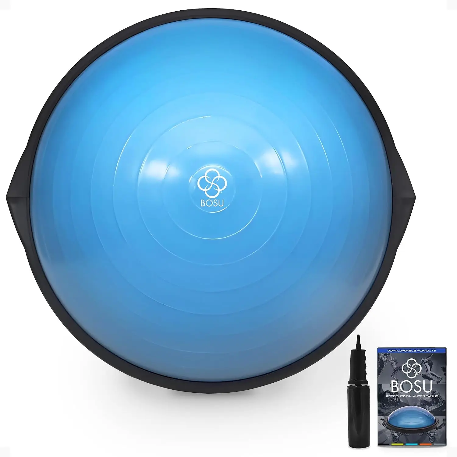 Balance Ball Exercise Trainer, Home Gym Equipment w/Guided Workouts & Pump, 26