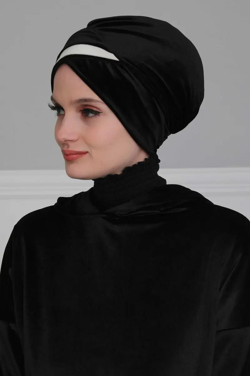 Doppel farbe samt Knochen schwarz