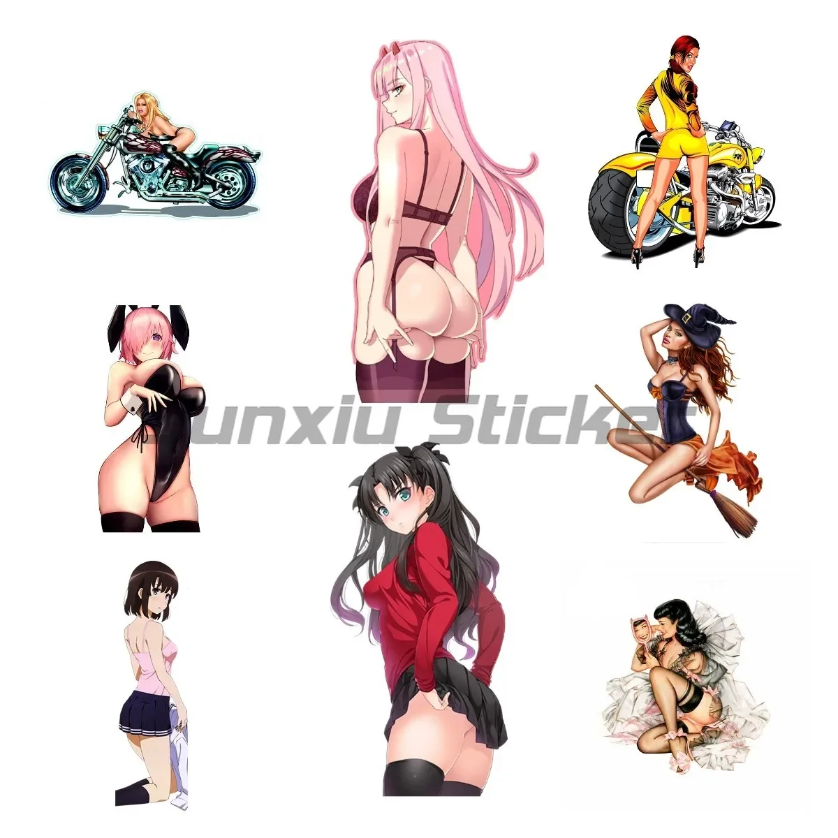 

Sexy Cartoon Graphical Car Stickers Anime Beauty Camping Decals Motorcycle Funny Trunk Body Windows Auto Accessories Decal