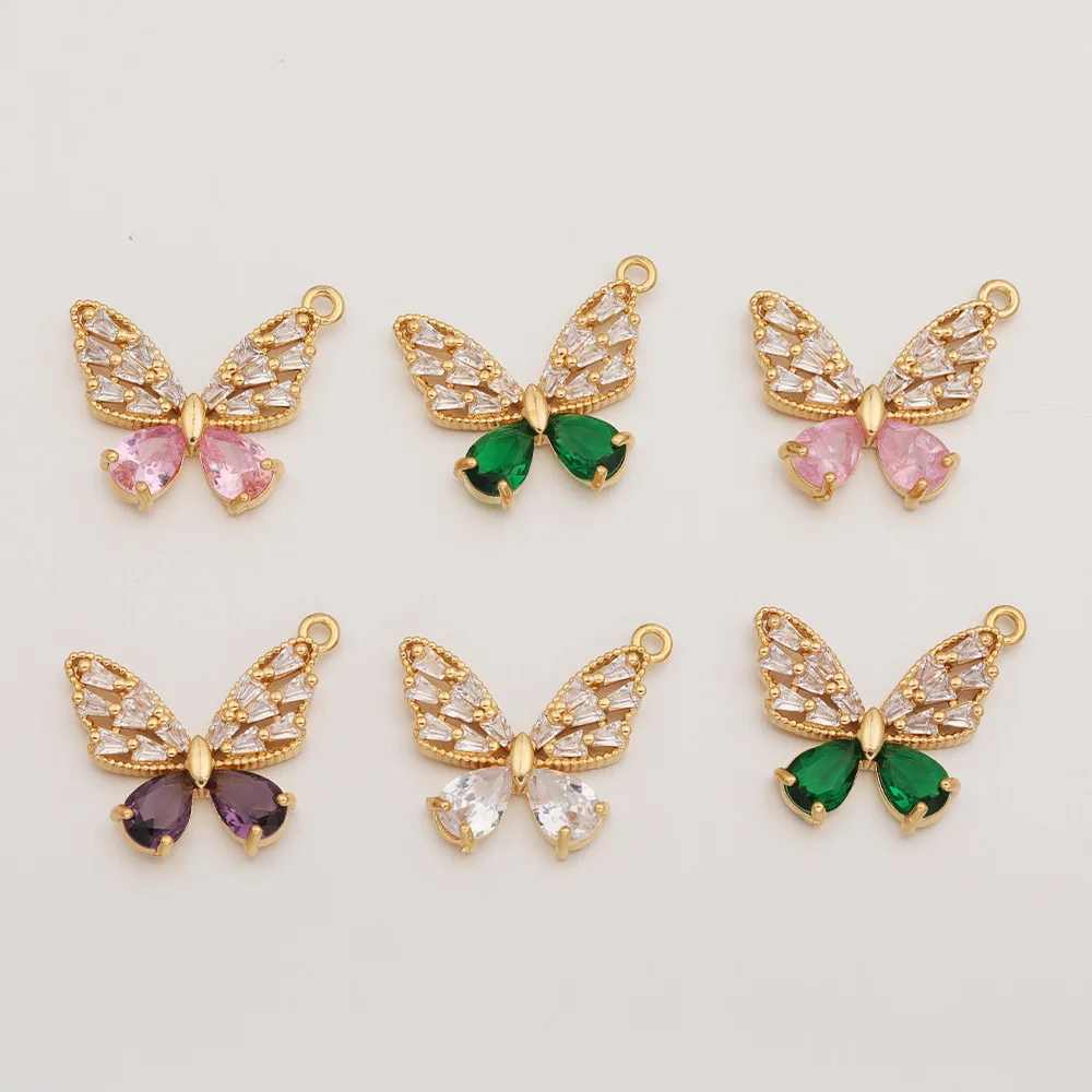

Cordial Design 50Pcs 19*22MM CZ Rhinestone Pendant For Earrings/Hand Made/Jewelry Accessories/Butterfly Shape/Charms #193701