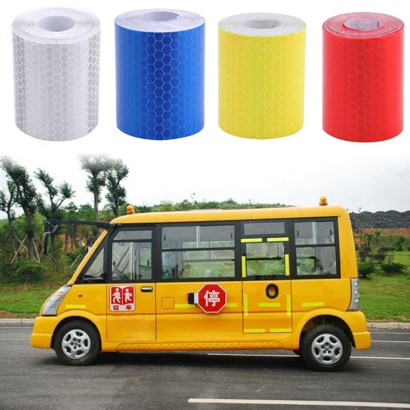 5cm*100cm Safe Reflective Strip Stickers Safety Warning Tape Strip-style Decor Film For Trucks Motorcycle Baby Car Reflect Strip