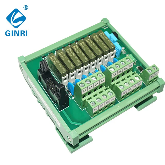 JR-B8PC-F/24VDC  8 Channel Slim Relay Module With Connector for PLC Controller Output Amplifier Boards