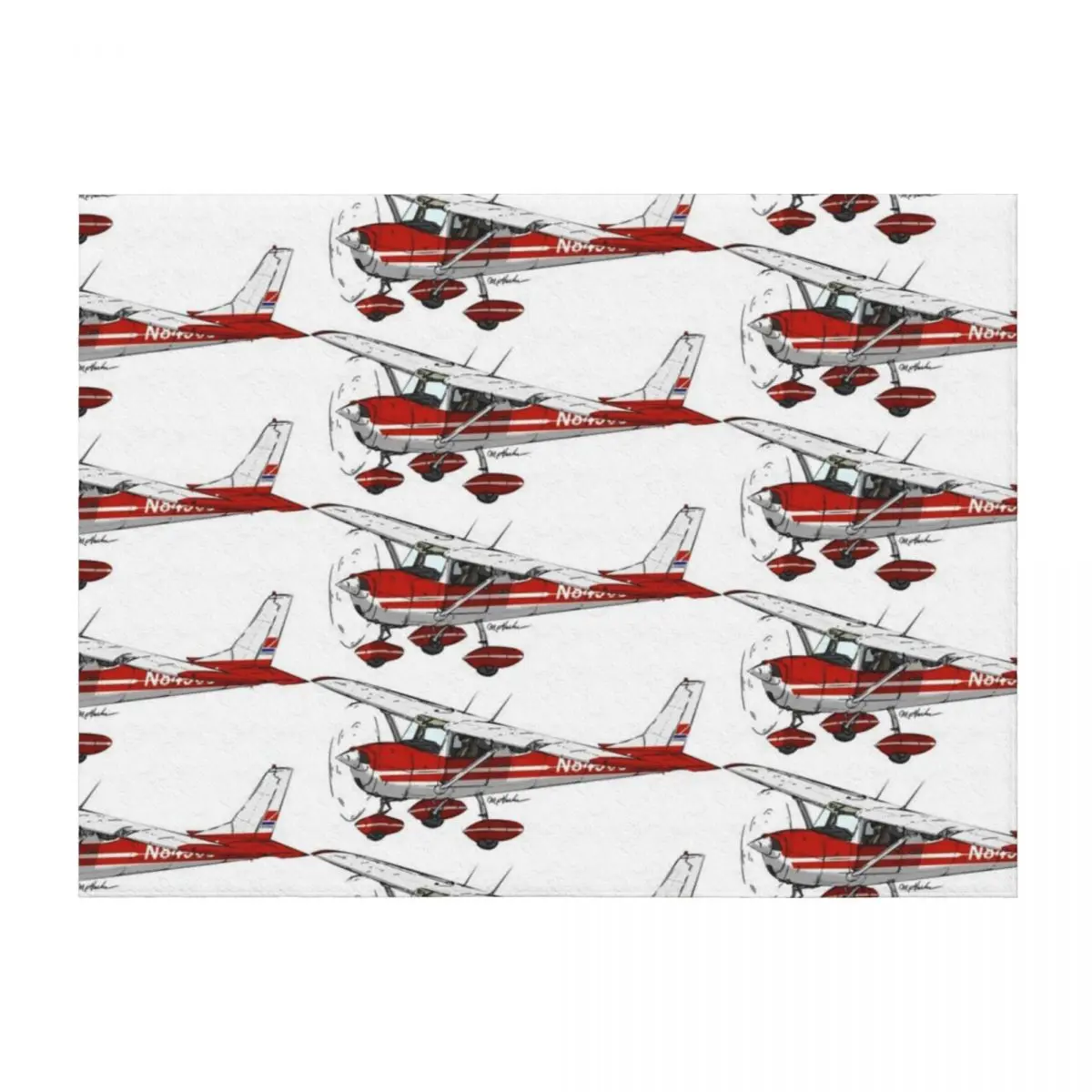 

Cessna 150 N8490J Throw Blanket Decoratives Large Luxury Brand heavy to sleep Blankets