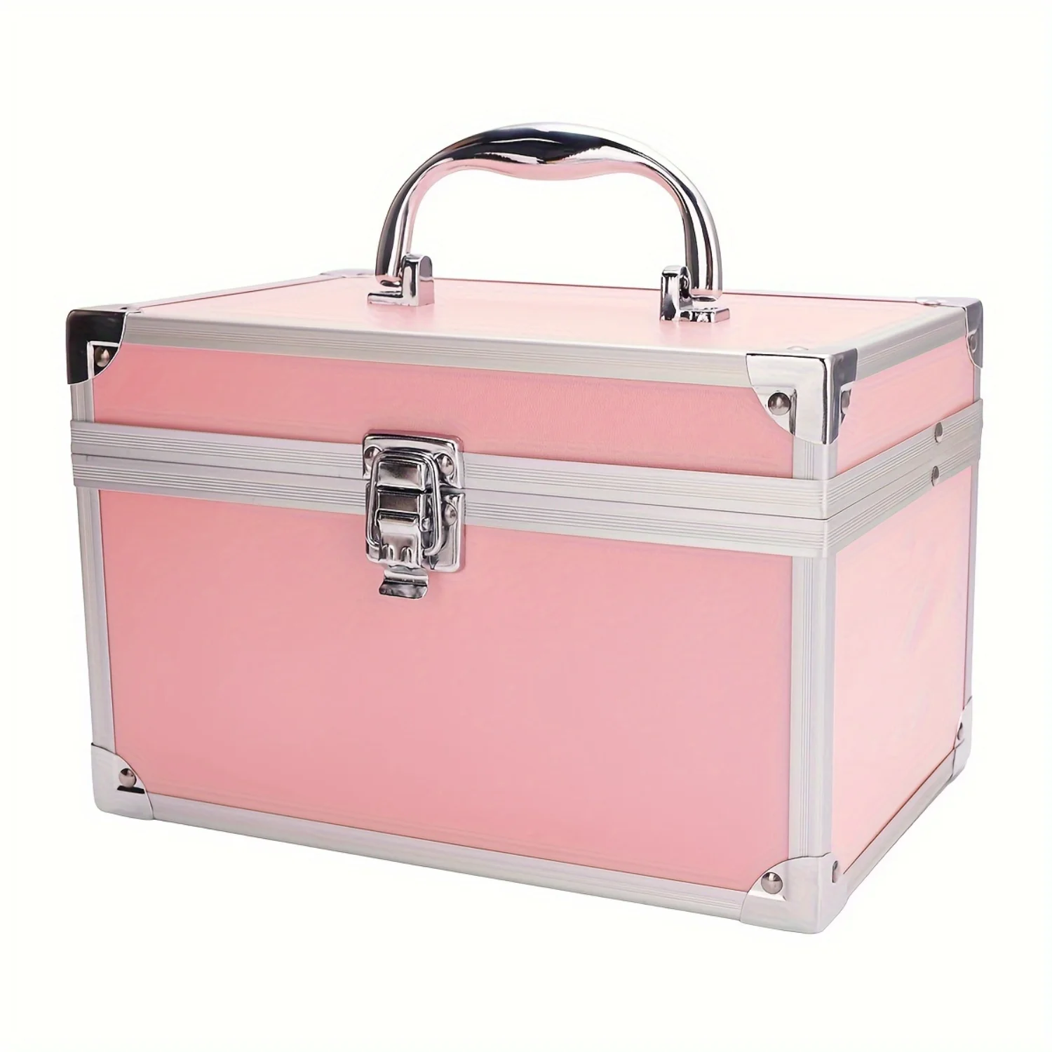 Portable Makeup Train Case with Mirror and Jewelry Organizer - Perfect Women's Travel Gift