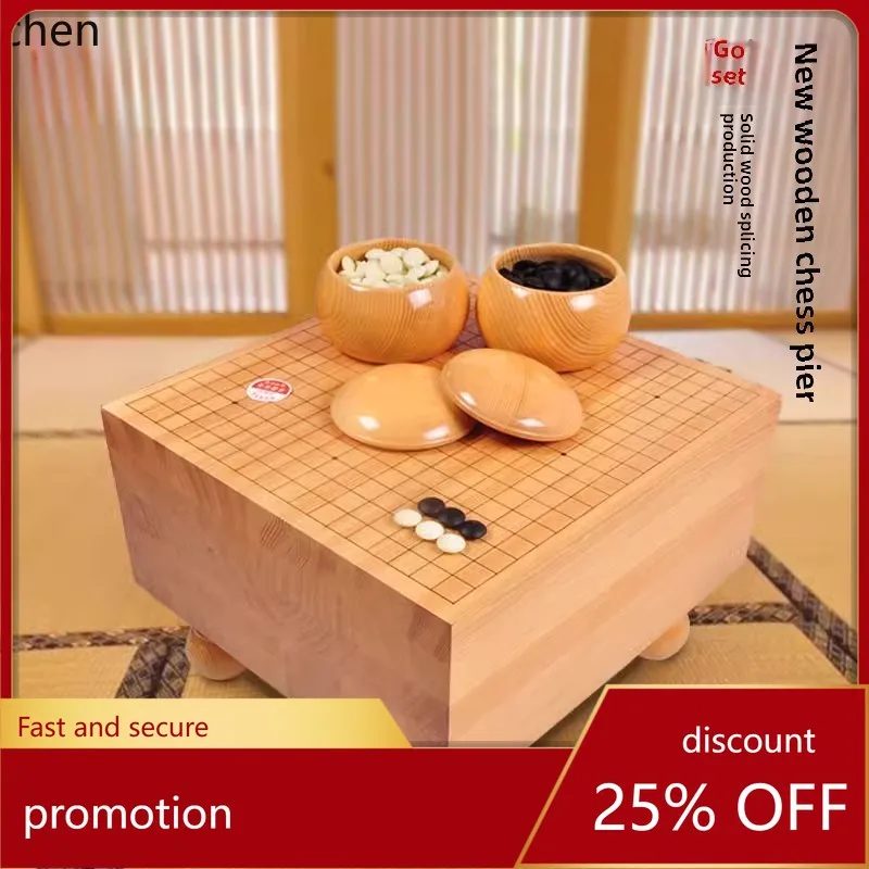 ZML wooden Go board 12/15/20 cm thick chessboard splicing solid wood table kang table