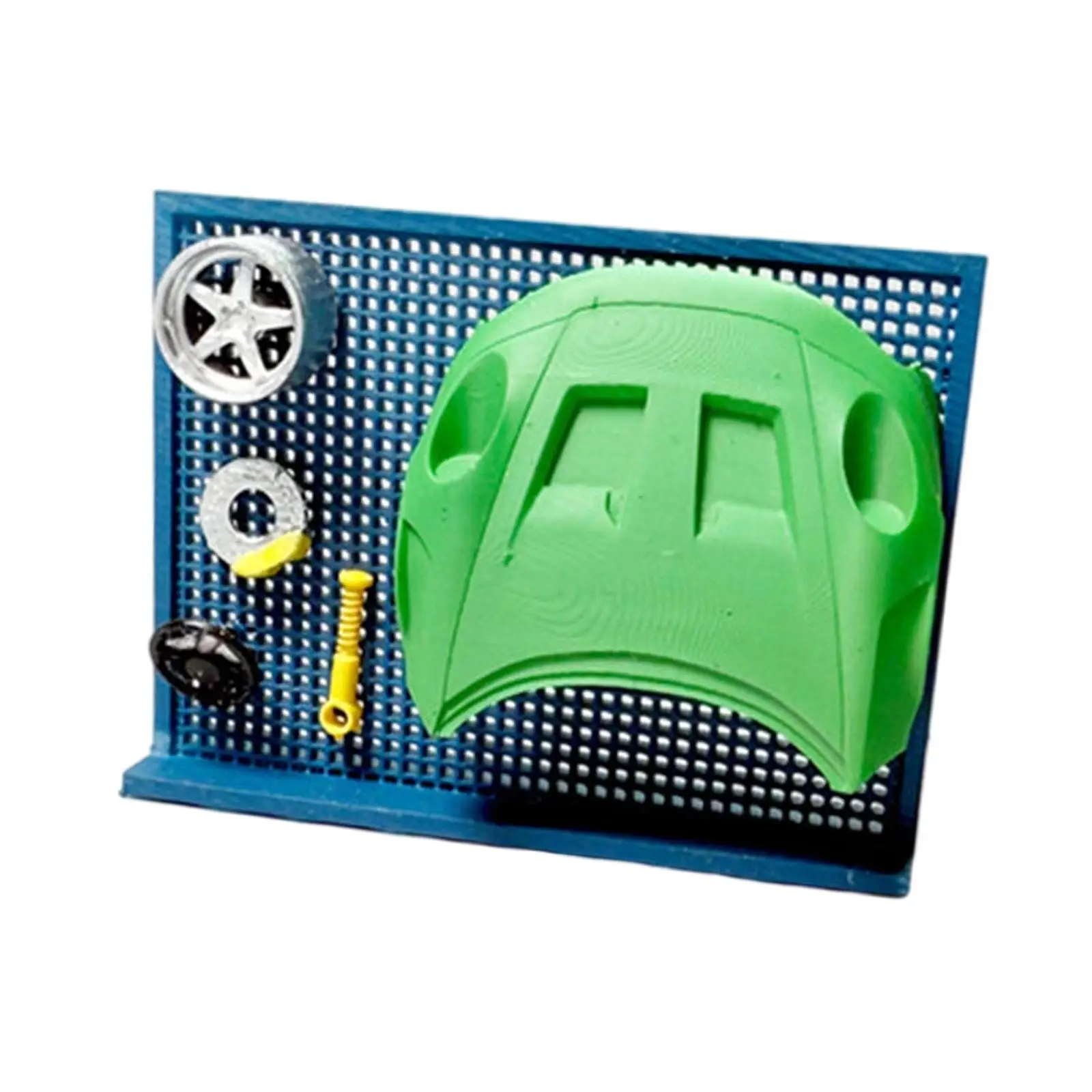 

Миниатюрные автомобили, гаражный инструмент, аксессуар 1 64, ступицы колес капота, модель, пластиковый магазин для ремонта автомобилей для дисплея