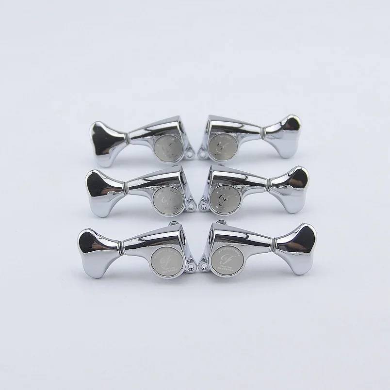 

1 Set Super Quality Gear Ratio 1:21 Guitar Machine Heads Tuners Chrome ( #0725 ) MADE IN KOREA